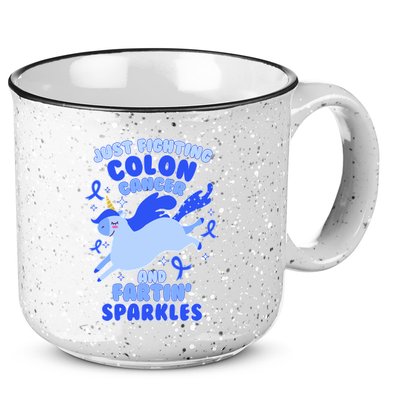 Funny Unicorn Fighting Colon Cancer And Farting Sparkles 15oz Campfire Ceramic Mug