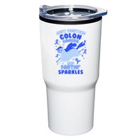 Funny Unicorn Fighting Colon Cancer And Farting Sparkles Tumbler