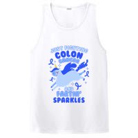 Funny Unicorn Fighting Colon Cancer And Farting Sparkles PosiCharge Competitor Tank