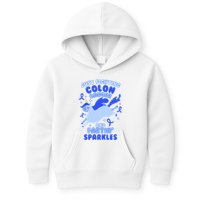 Funny Unicorn Fighting Colon Cancer And Farting Sparkles Kids Hoodie