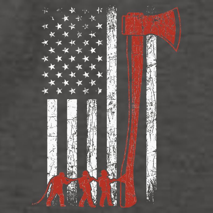 Firefighter USA Flag Funny Fire Fire Truck Vector Backpack