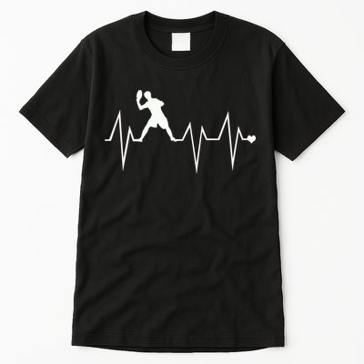 Funny Ultimate Frisbee Player Heartbeat Heart Pulse Rate Ekg Gift Tall T-Shirt