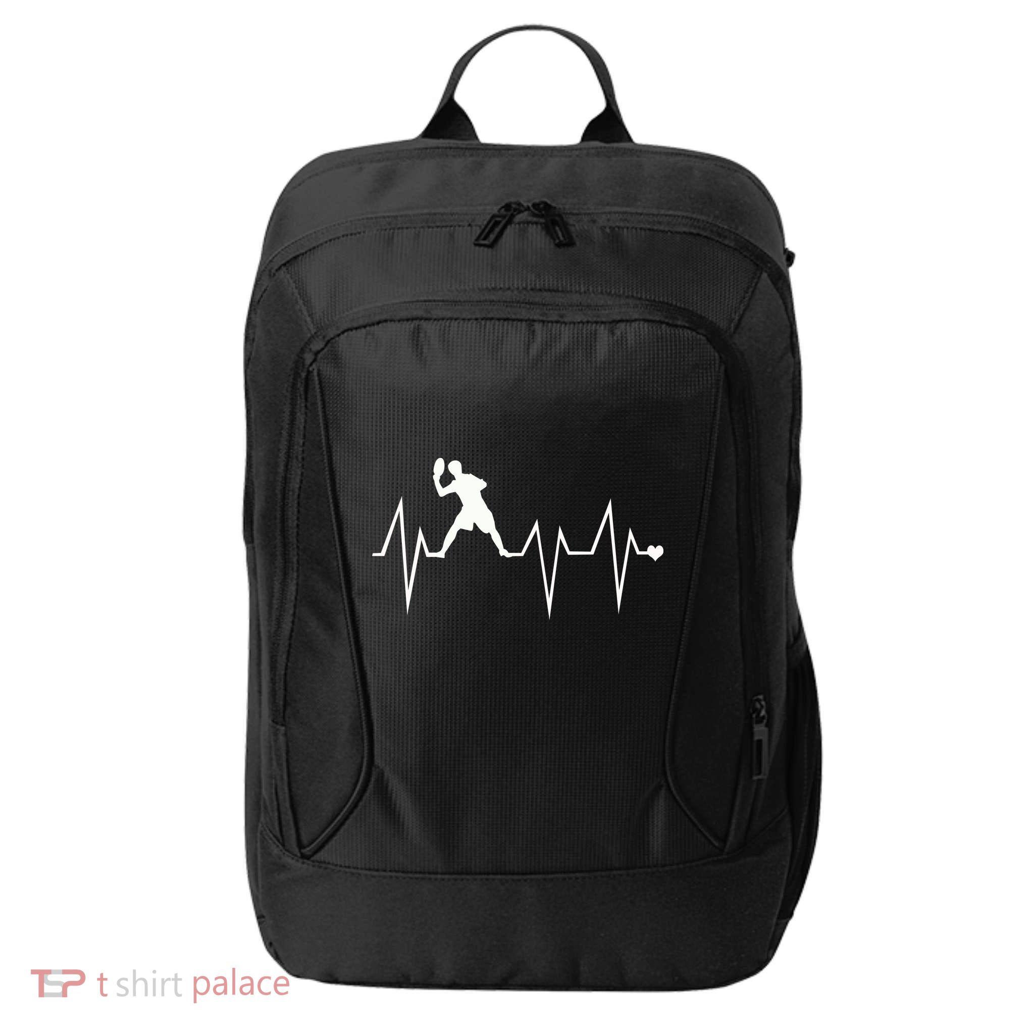 Funny Ultimate Frisbee Player Heartbeat Heart Pulse Rate Ekg Gift City Backpack