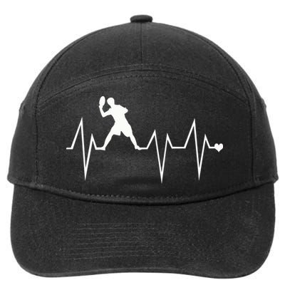 Funny Ultimate Frisbee Player Heartbeat Heart Pulse Rate Ekg Gift 7-Panel Snapback Hat