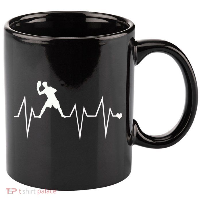 Funny Ultimate Frisbee Player Heartbeat Heart Pulse Rate Ekg Gift 11oz C Handle Ceramic Mug
