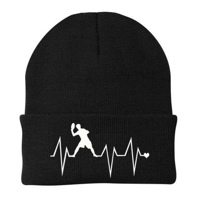 Funny Ultimate Frisbee Player Heartbeat Heart Pulse Rate Ekg Gift Beanie