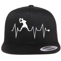 Funny Ultimate Frisbee Player Heartbeat Heart Pulse Rate Ekg Gift Flat Bill Trucker Hat