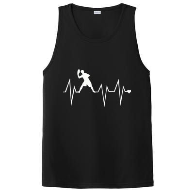 Funny Ultimate Frisbee Player Heartbeat Heart Pulse Rate Ekg Gift PosiCharge Competitor Tank