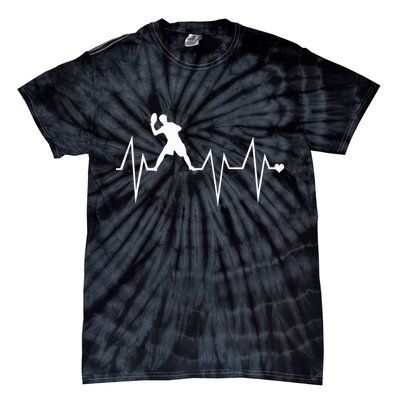 Funny Ultimate Frisbee Player Heartbeat Heart Pulse Rate Ekg Gift Tie-Dye T-Shirt