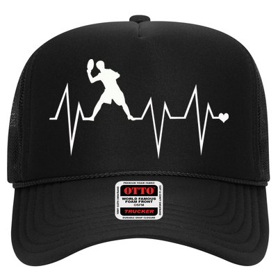 Funny Ultimate Frisbee Player Heartbeat Heart Pulse Rate Ekg Gift Trucker Hat