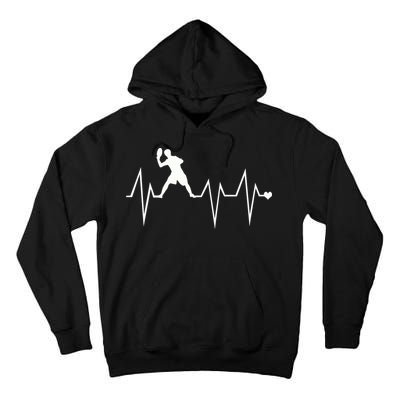 Funny Ultimate Frisbee Player Heartbeat Heart Pulse Rate Ekg Gift Tall Hoodie