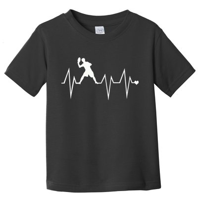 Funny Ultimate Frisbee Player Heartbeat Heart Pulse Rate Ekg Gift Toddler T-Shirt