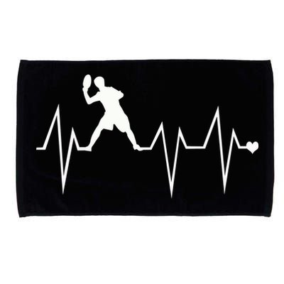 Funny Ultimate Frisbee Player Heartbeat Heart Pulse Rate Ekg Gift Microfiber Hand Towel