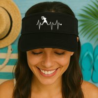 Funny Ultimate Frisbee Player Heartbeat Heart Pulse Rate Ekg Gift Visor