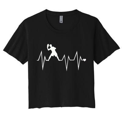 Funny Ultimate Frisbee Player Heartbeat Heart Pulse Rate Ekg Gift Crop Top