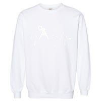 Funny Ultimate Frisbee Player Heartbeat Heart Pulse Rate Ekg Gift Garment-Dyed Sweatshirt