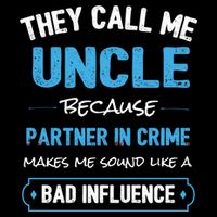 Funny Uncle Gifgift Uncle Partner In Crime Gift Cool Gift Doggie Tank