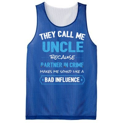 Funny Uncle Gifgift Uncle Partner In Crime Gift Cool Gift Mesh Reversible Basketball Jersey Tank