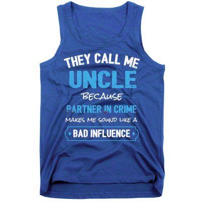 Funny Uncle Gifgift Uncle Partner In Crime Gift Cool Gift Tank Top