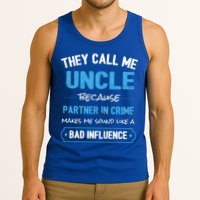 Funny Uncle Gifgift Uncle Partner In Crime Gift Cool Gift Tank Top