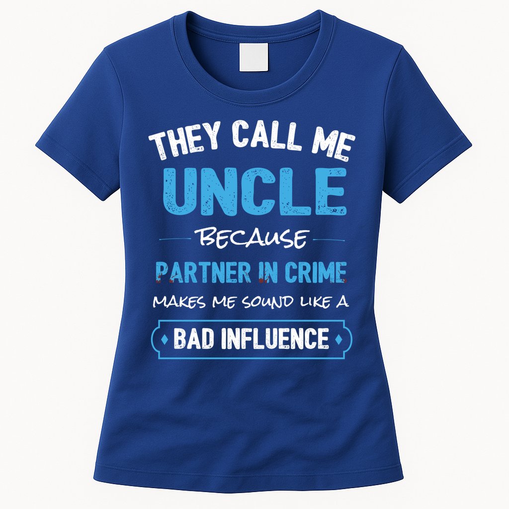 Funny Uncle Gifgift Uncle Partner In Crime Gift Cool Gift Womens T-Shirt