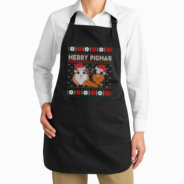 Funny Ugly Guinea Pig Christmas Merry Pigmas Apron
