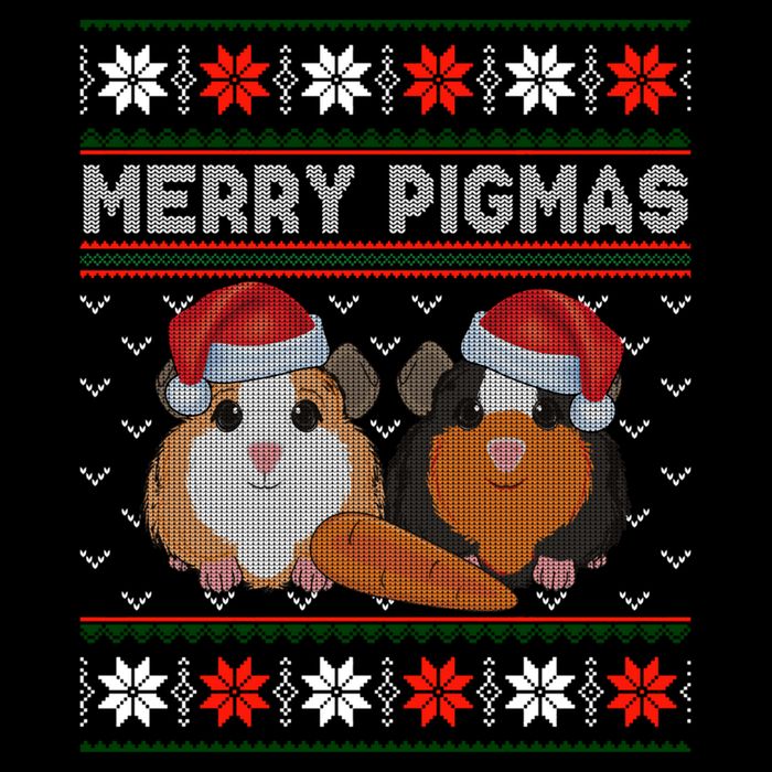 Funny Ugly Guinea Pig Christmas Merry Pigmas Apron