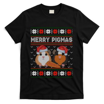 Funny Ugly Guinea Pig Christmas Merry Pigmas T-Shirt