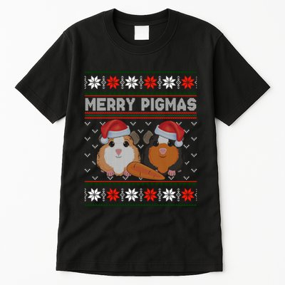 Funny Ugly Guinea Pig Christmas Merry Pigmas Tall T-Shirt