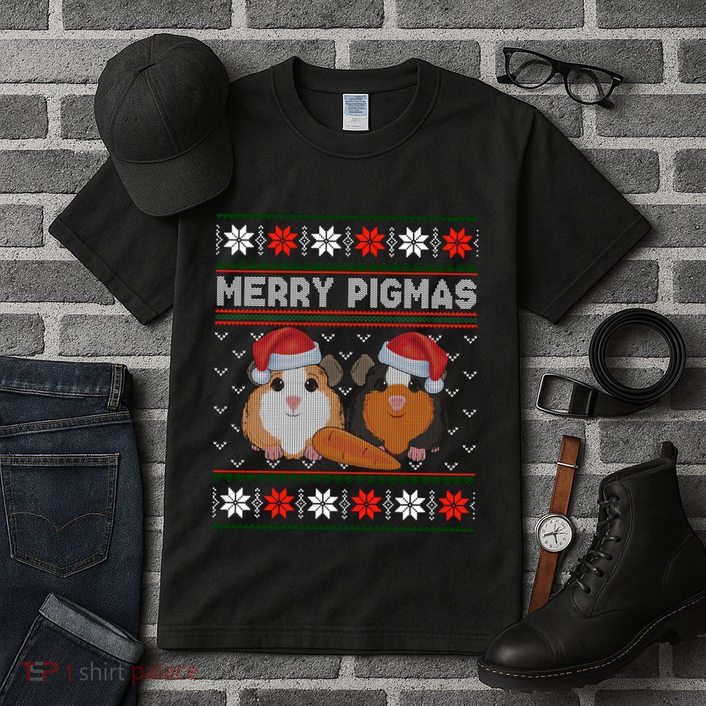 Funny Ugly Guinea Pig Christmas Merry Pigmas Tall T-Shirt