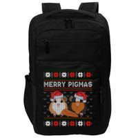 Funny Ugly Guinea Pig Christmas Merry Pigmas Impact Tech Backpack