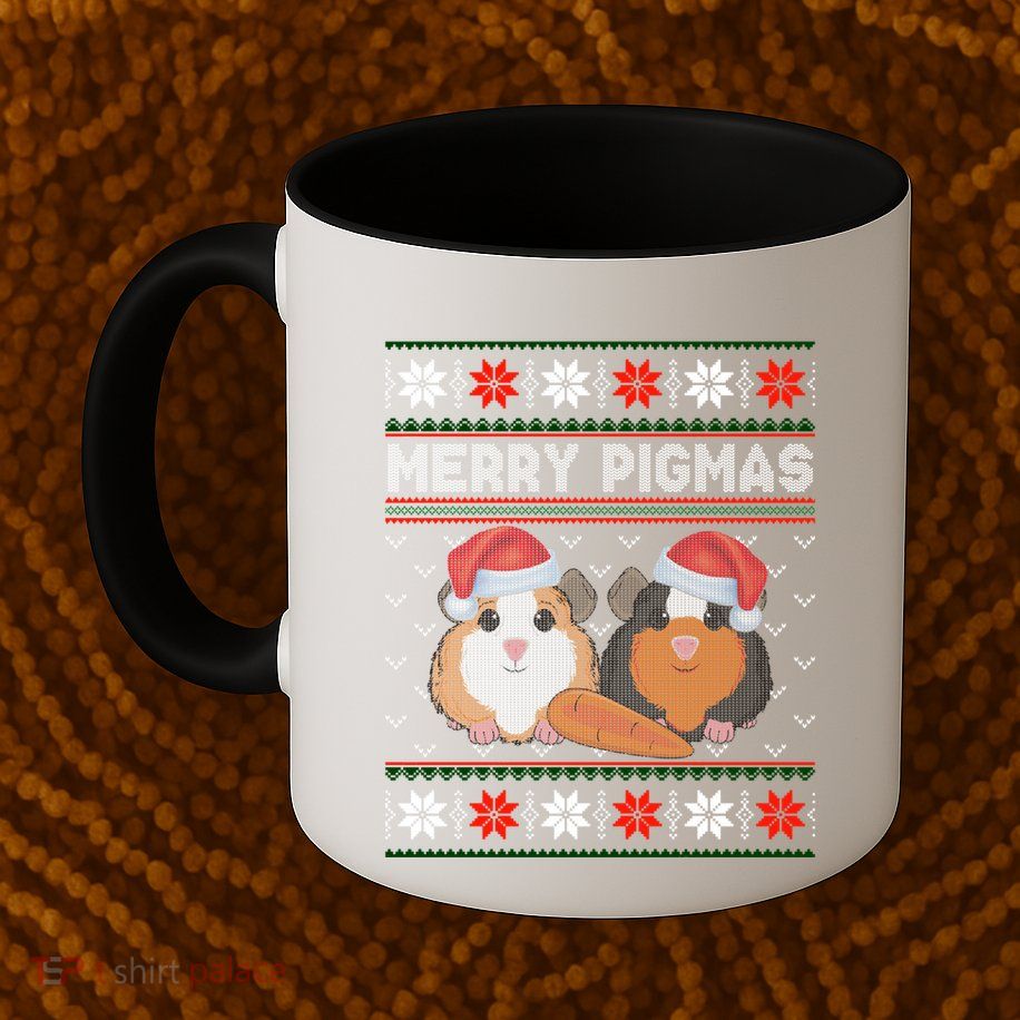 Funny Ugly Guinea Pig Christmas Merry Pigmas Mug