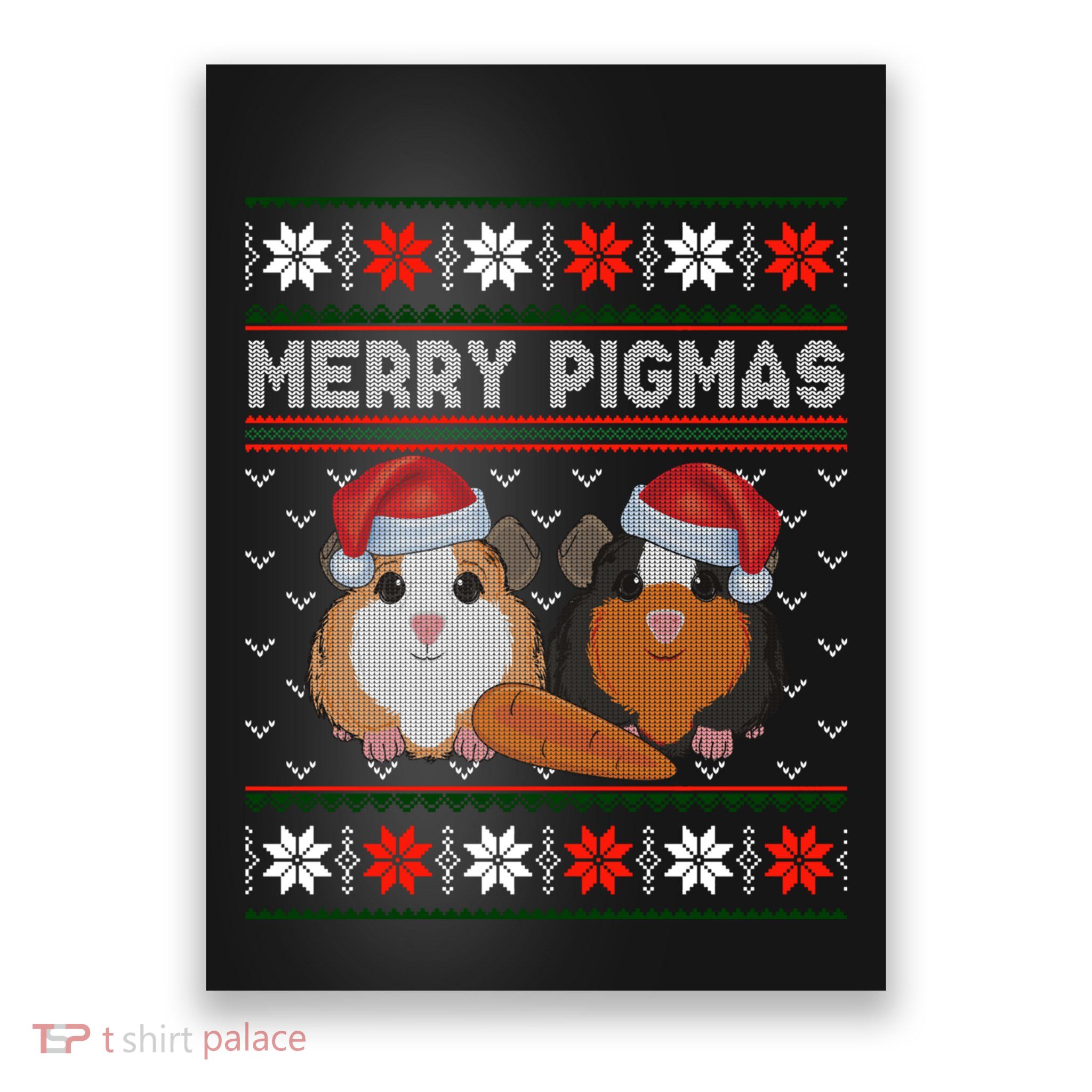 Funny Ugly Guinea Pig Christmas Merry Pigmas Poster