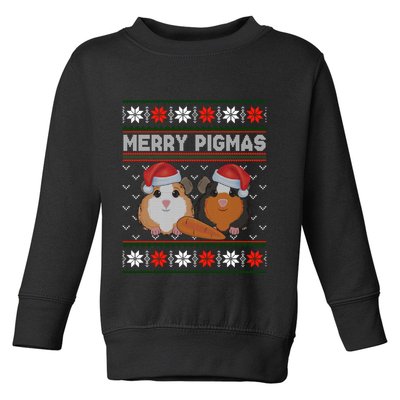 Funny Ugly Guinea Pig Christmas Merry Pigmas Toddler Sweatshirt