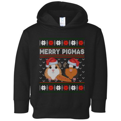 Funny Ugly Guinea Pig Christmas Merry Pigmas Toddler Hoodie