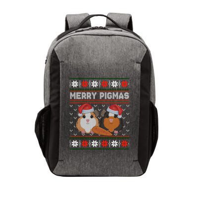 Funny Ugly Guinea Pig Christmas Merry Pigmas Vector Backpack