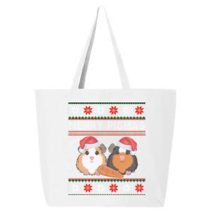 Funny Ugly Guinea Pig Christmas Merry Pigmas 25L Jumbo Tote