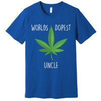 Funny Uncle Gift Uncle 420 Weed Gift Worlds Dopest Uncle Funny Gift Premium T-Shirt