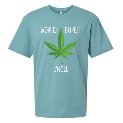 Funny Uncle Gift Uncle 420 Weed Gift Worlds Dopest Uncle Funny Gift Sueded Cloud Jersey T-Shirt