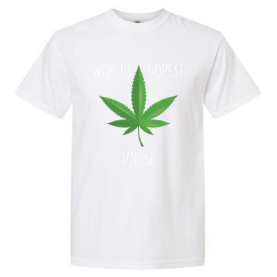 Funny Uncle Gift Uncle 420 Weed Gift Worlds Dopest Uncle Funny Gift Garment-Dyed Heavyweight T-Shirt