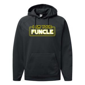 Funny Uncle Gift Cool Uncle Performance Fleece Hoodie