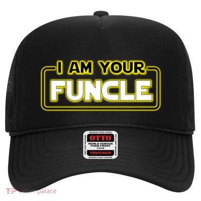 Funny Uncle Gift Cool Uncle High Crown Mesh Back Trucker Hat