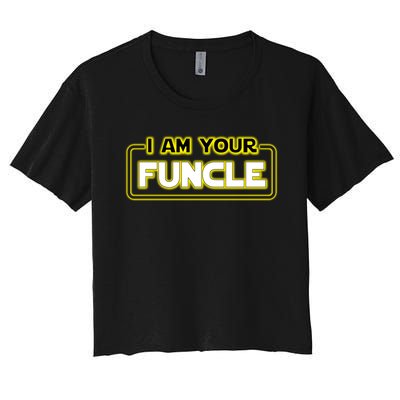 Funny Uncle Gift Cool Uncle Women's Crop Top Tee