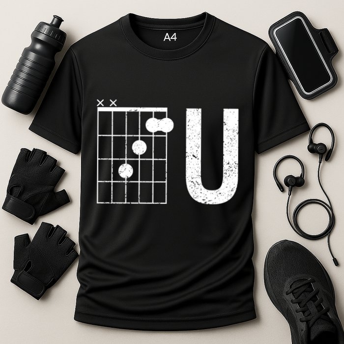F U Guitar Chord Music Cooling Performance Crew T-Shirt