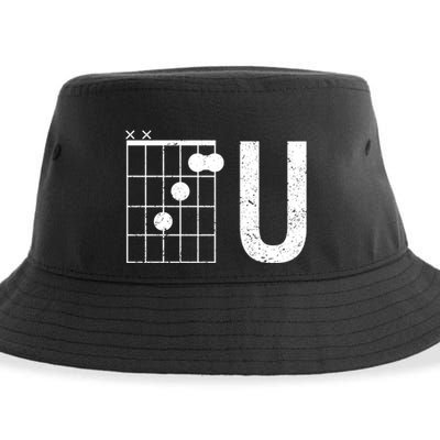 F U Guitar Chord Music Sustainable Bucket Hat