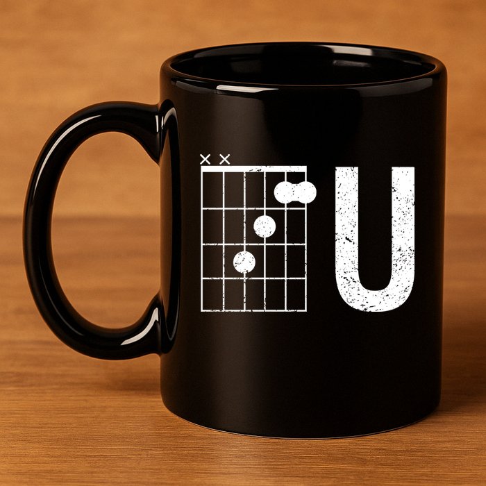 F U Guitar Chord Music 11oz C Handle Ceramic Mug