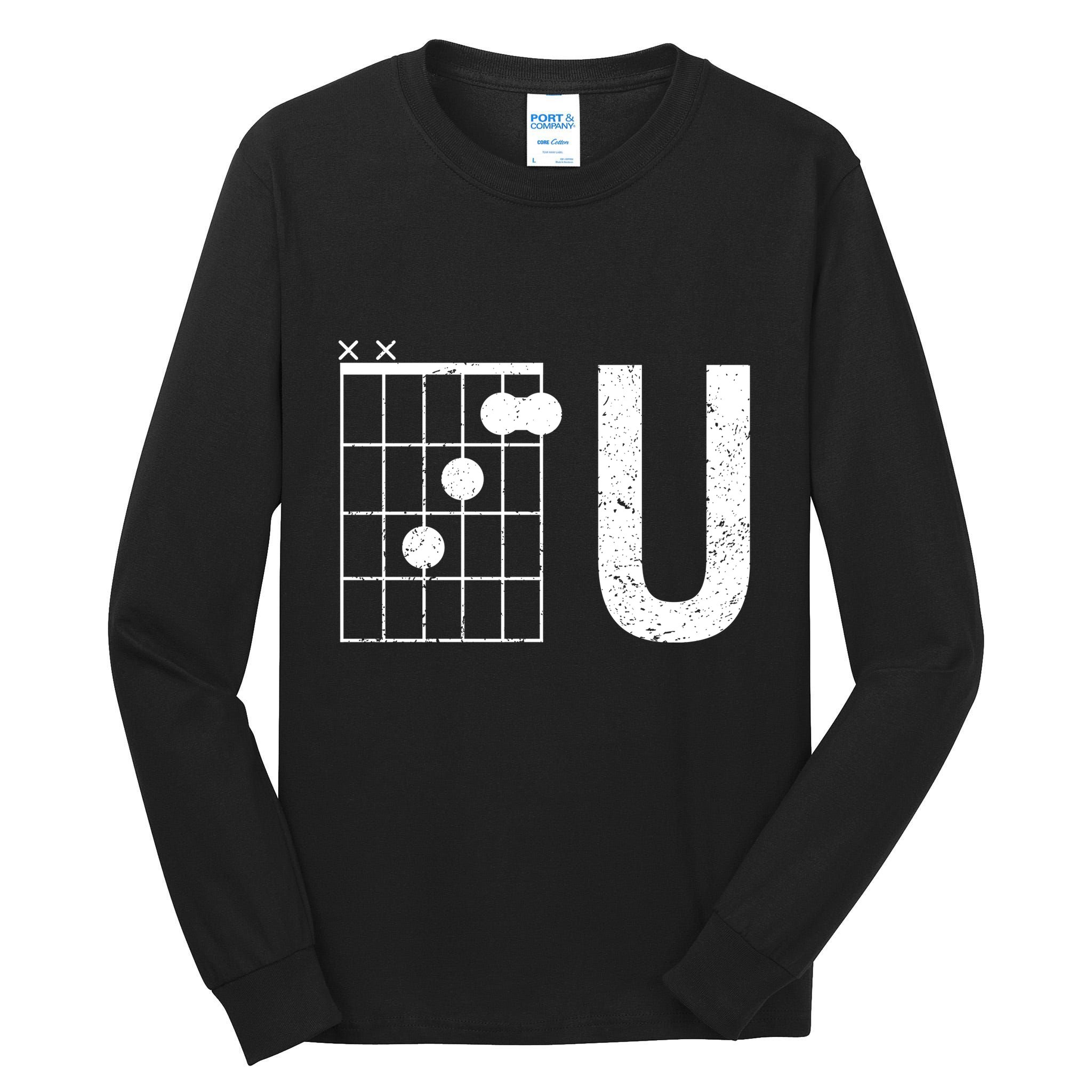 F U Guitar Chord Music Tall Long Sleeve T-Shirt