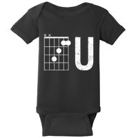 F U Guitar Chord Music Baby Bodysuit