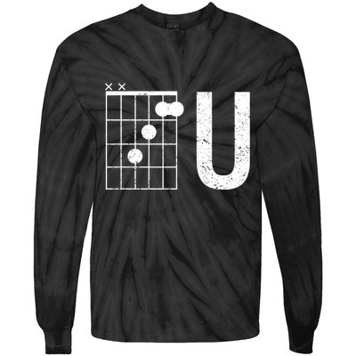 F U Guitar Chord Music Tie-Dye Long Sleeve Shirt