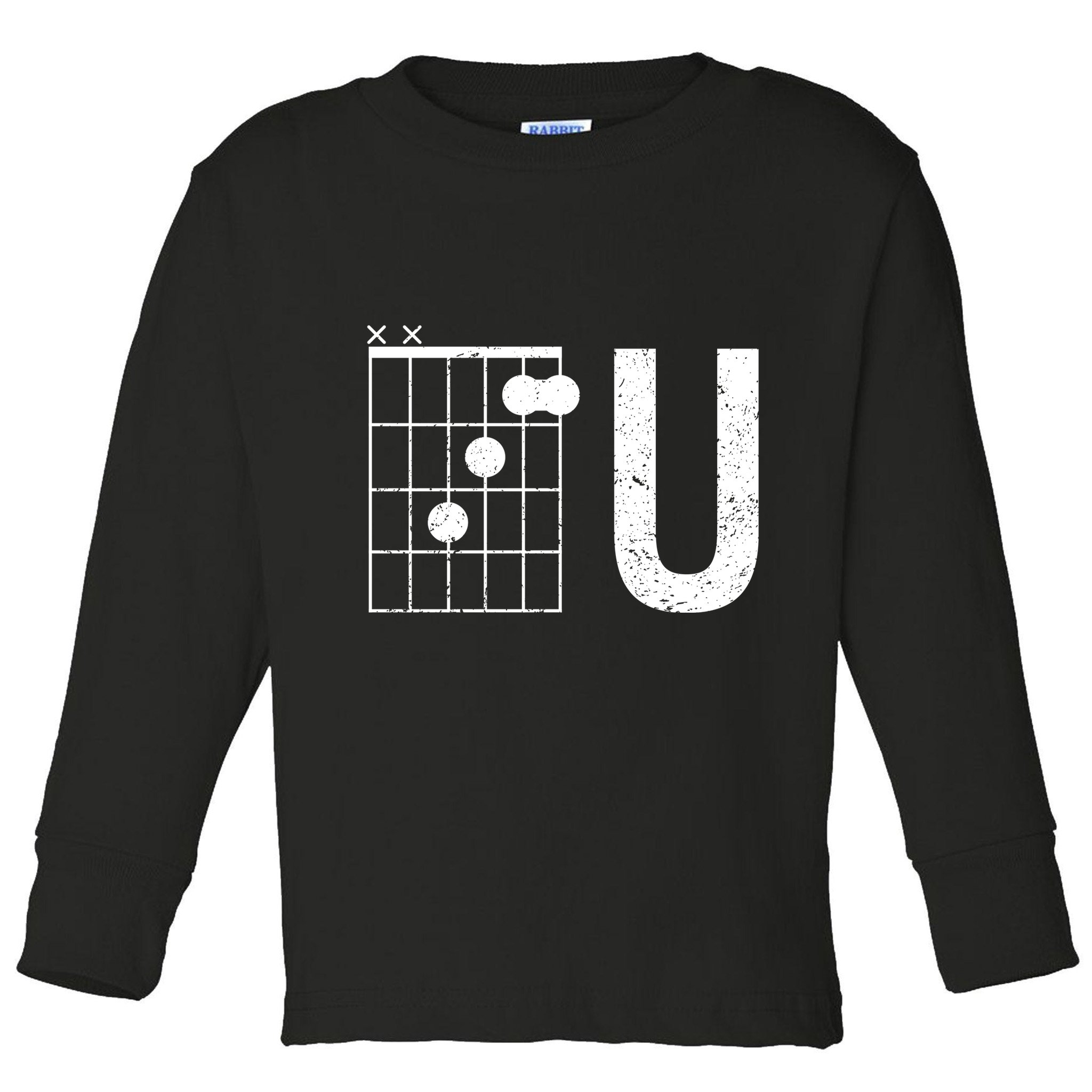 F U Guitar Chord Music Toddler Long Sleeve Shirt